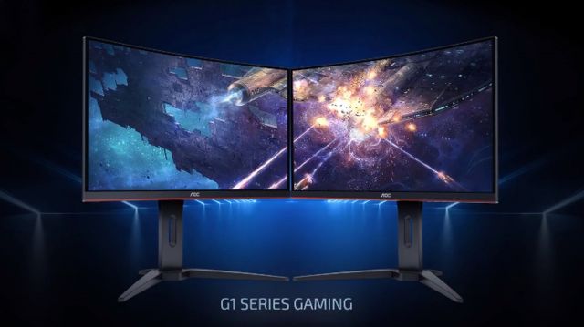 AOC lança nova série de monitores gamers curvos