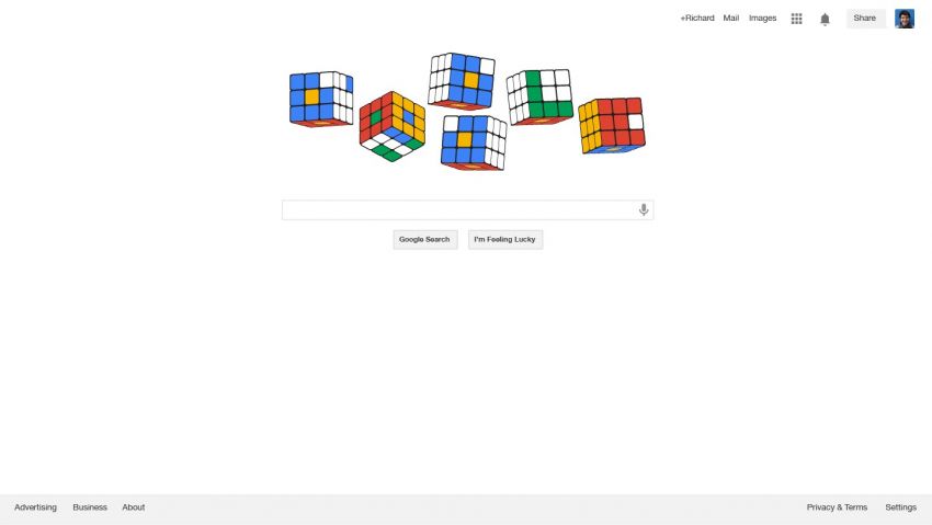 Cubo mágico faz sucesso como doodle do Google