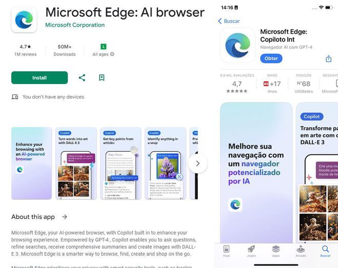Microsoft muda nome do navegador Edge para ressaltar IA